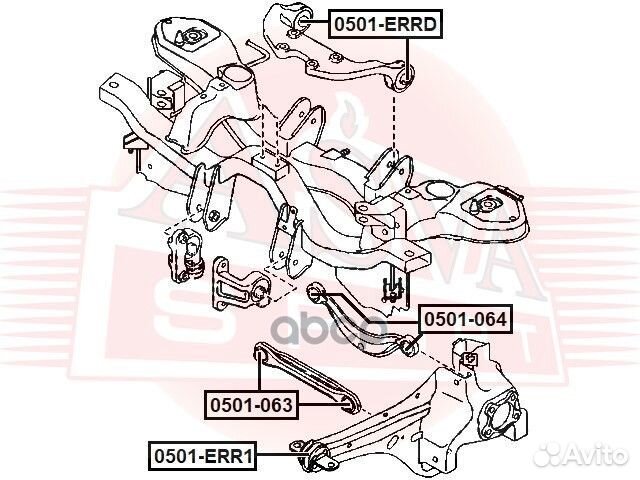 Сайлентблок подушки дифференциала mazda 6 MPS G