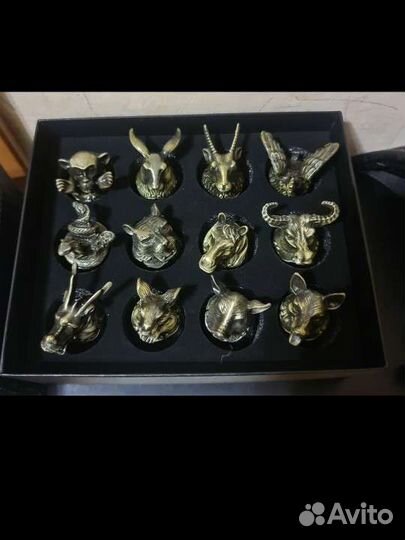 Подарочный набор рюмки-перевертыши, 12 штук звери