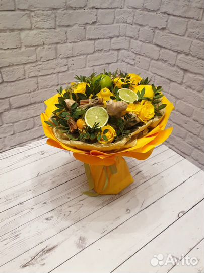 Съедобный букет из фруктов (имунный букет)