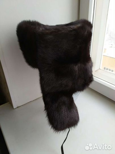 Новая норковая полноценная шапка- ушанка мужская