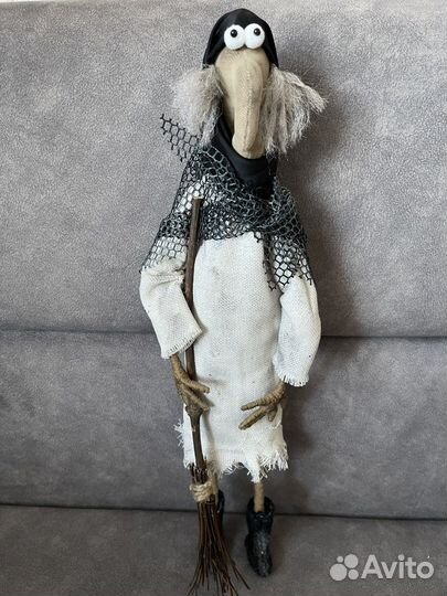 Кукла текстильная Баба яга и Кузя