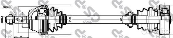 Привод в сборе VW golf III (1H1) 261001 GSP