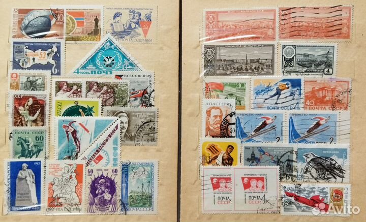 400 почтовых марок СССР 1939-1977 в альбоме