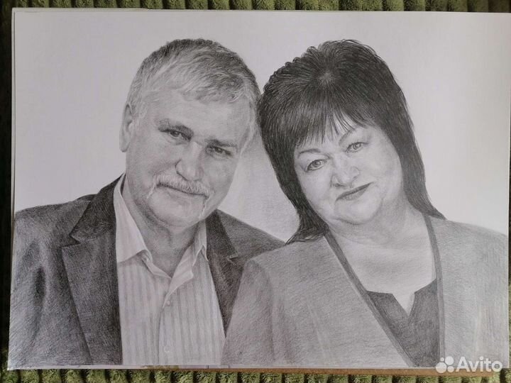 Портрет по фото карандашом