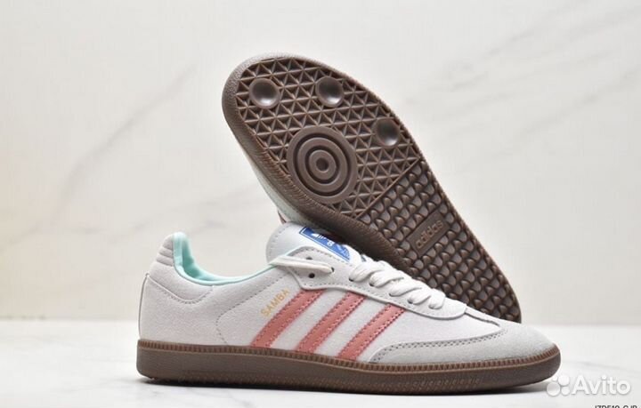 Кеды Adidas Samba OG Crystal White Clay Strata