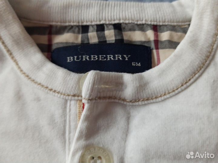 Поло детское burberry 6m