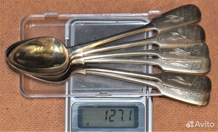 Ложки чайные серебро 84 пробы 127 гр