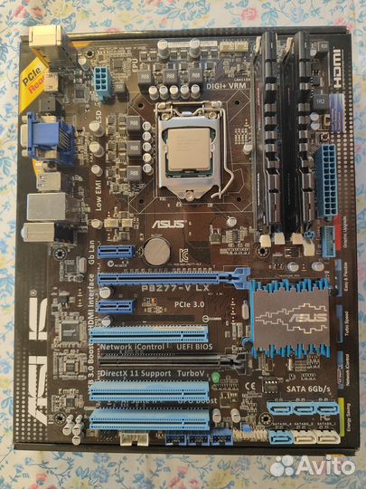 P8Z77-V-LX + I5 3570K + 16GB озу + бп 600W+Куллер