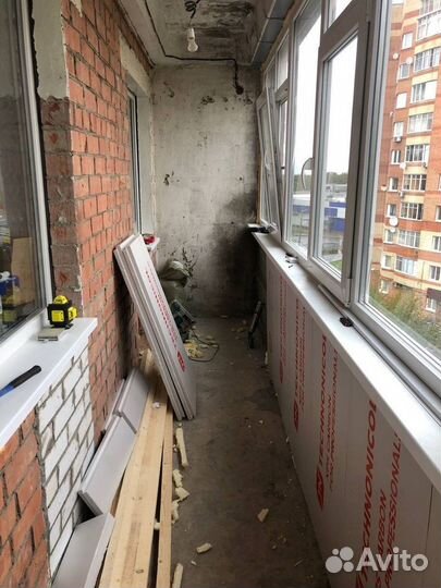 Отделка балконов и лоджий под ключ, остекление