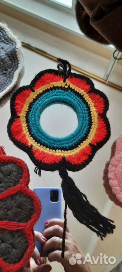 Салфетки ручной вязки вышивка