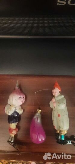 Елочные игрушки на прищепке. 50годы