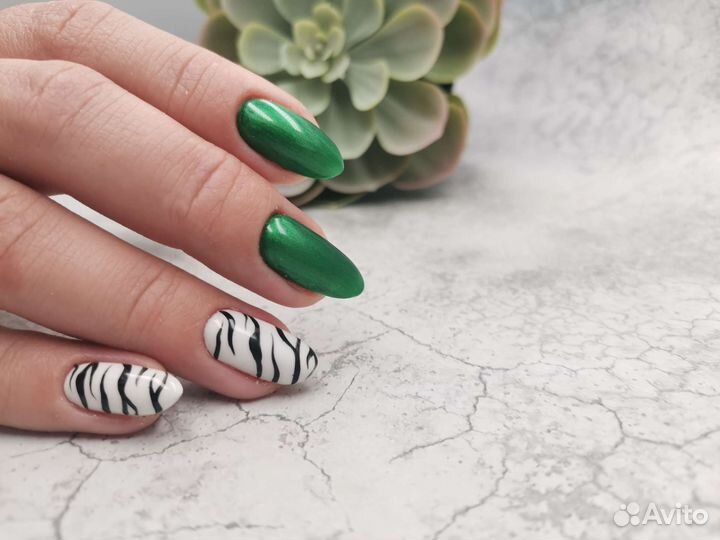 Маникюр японский, пудрой, дизайны, наращивание