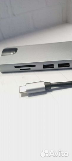 Хаб док-станция USB-C 8в1 4k hdmi USB 3.0 PD LAN