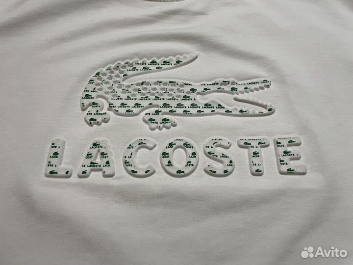 Свитшот белый lacoste