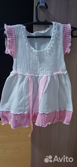 Детское летнее вязаное платье