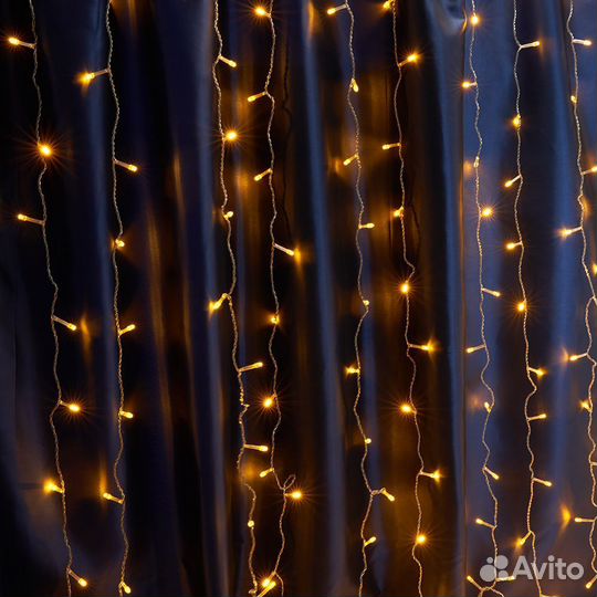 Гирлянда светодиодный занавес 2*2м CL20 желтый