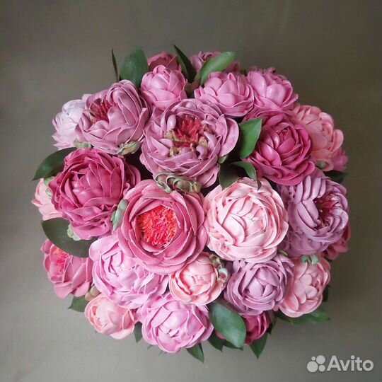 Статусный сладкий подарок пионы зефир печенье