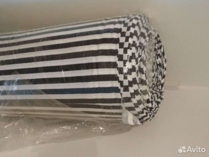 Ткань хлопок черно-белая полоска