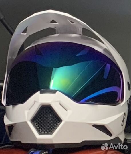 Мото шлем эндуро + 2-ой визор