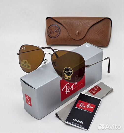 Очки Ray Ban aviator premium стекло