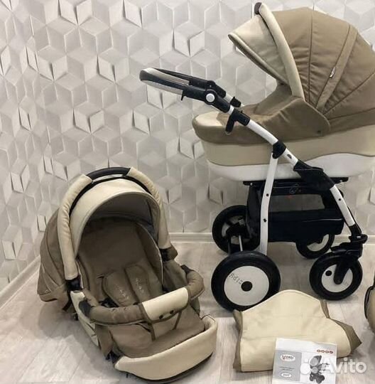 Коляска verdi 3 в 1 с жко кожей