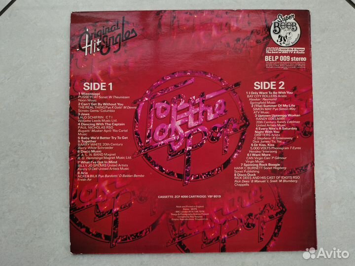 Пластинка винил BBC TV best of top of the pop 1976