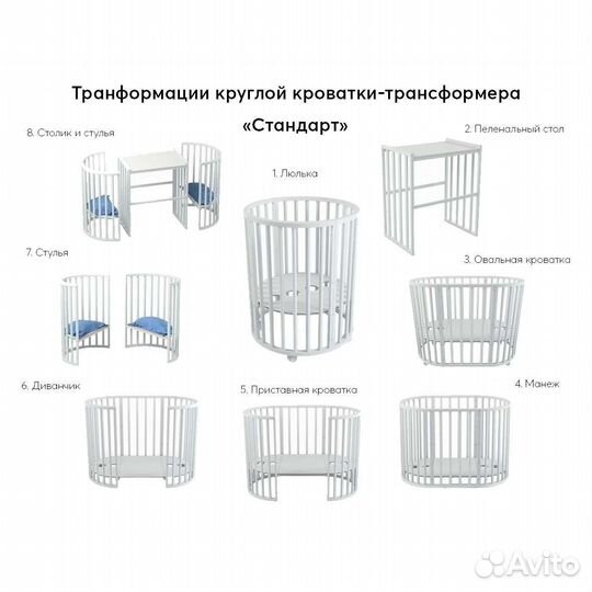 Кроватка 7в1