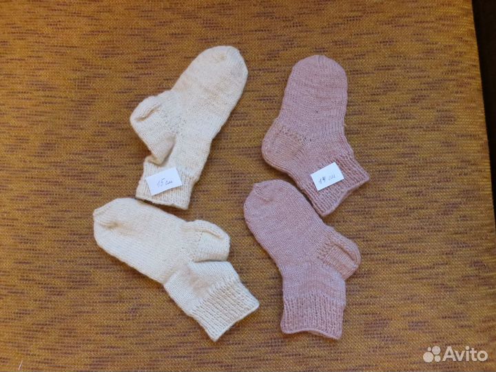 Носки вязаные из натур. овечьей шерсти