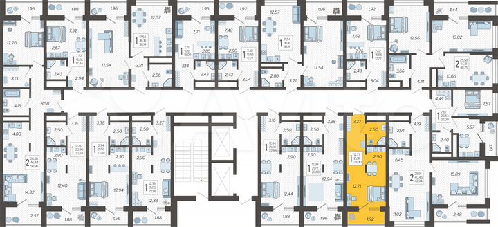 Квартира-студия, 23,3 м², 16/19 эт.