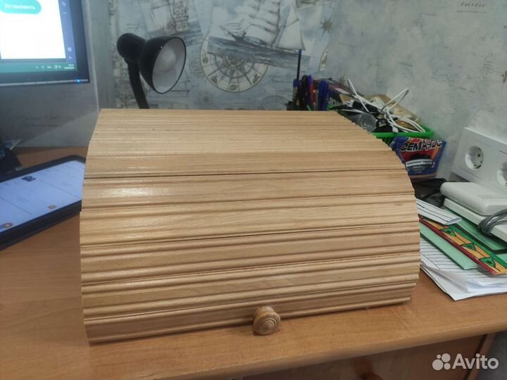 Деревянная хлебница б/у