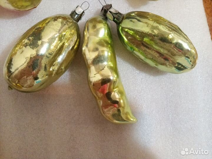 Новогодние ретро игрушки стекло СССР