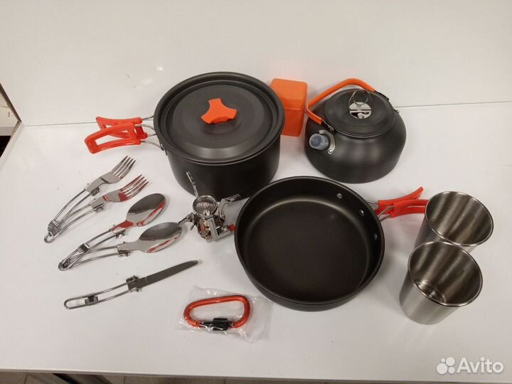Походный набор посуды с газовой горелкой