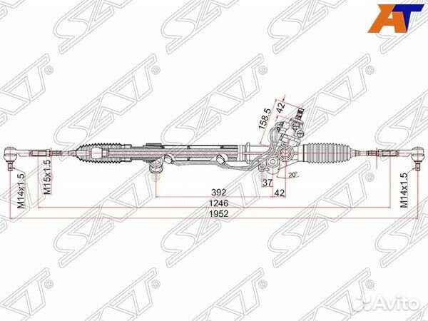 Рейка рулевая toyota hilux surf