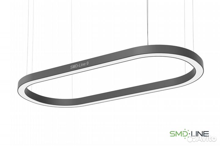 Светодиодный светильник форма овал 80W 800х400мм