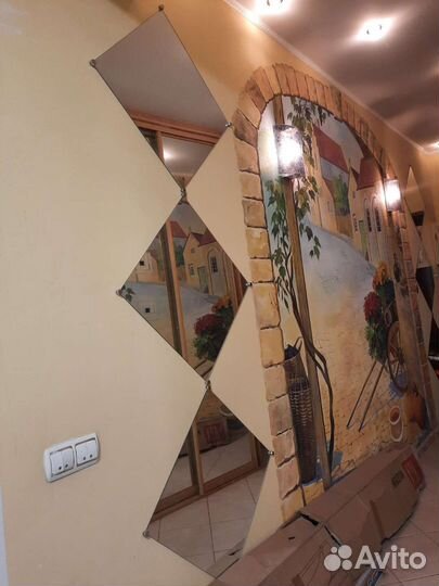 Зеркала квадратные 50*50 панно