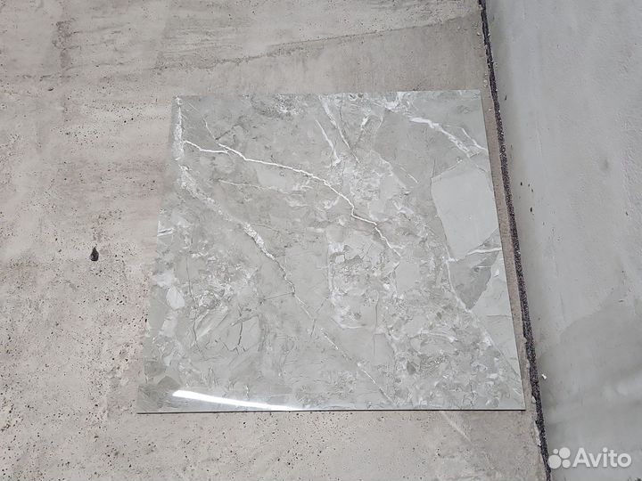 Керамическая плитка серая глянцевая Лапарет