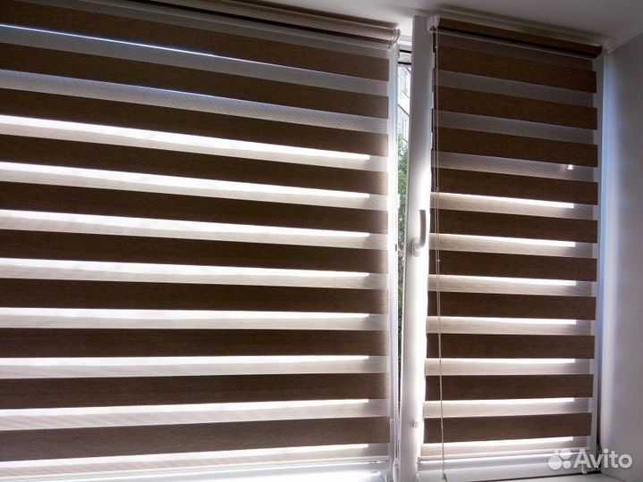 Рулонные шторы день ночь