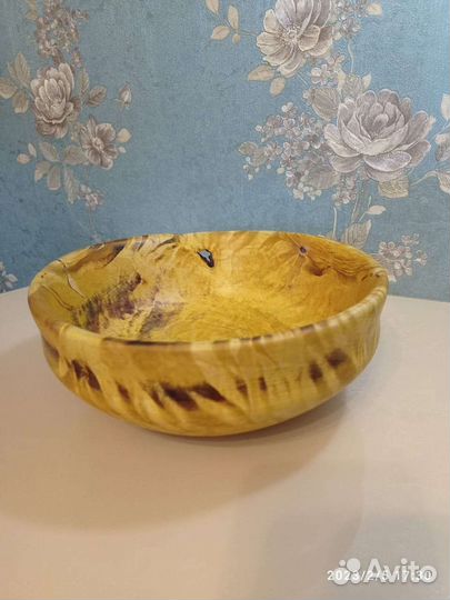 Деревянная чаша из березового капа