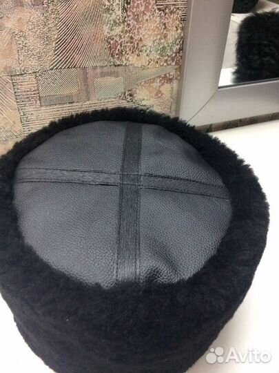 Кубанка с лентой из замши