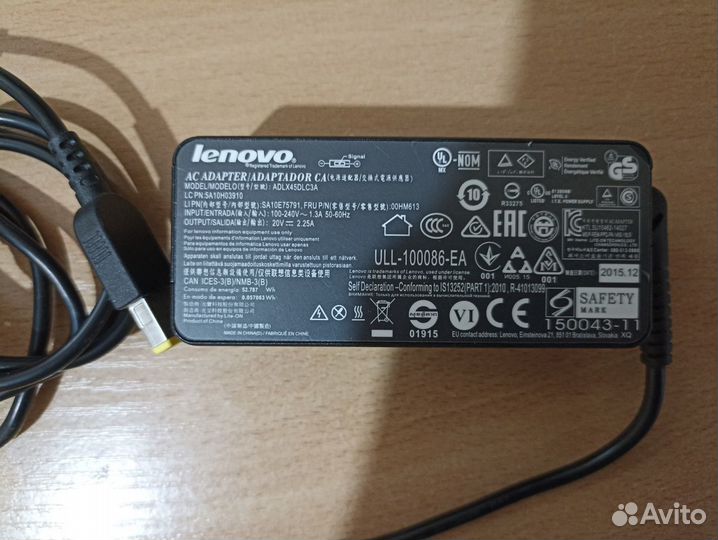 Зарядное устройство для ноутбука Lenovo Оригинал