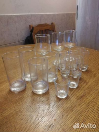 Стаканы, бокалы, рюмки, цена за все