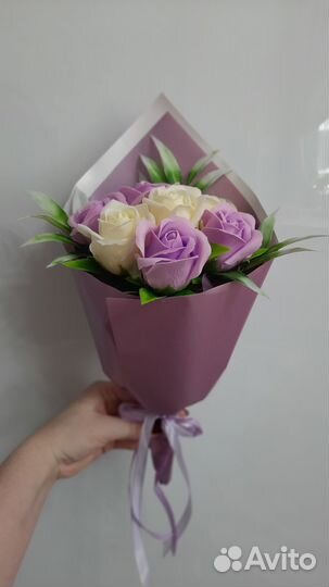 Букет из мыльных роз