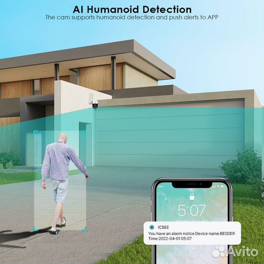 Новая Уличная IP камера Besder 4+4Mpx /2 объектива