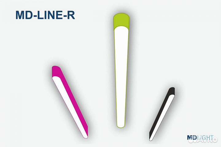 Светильник MD-line-R линейный с закругленными угла