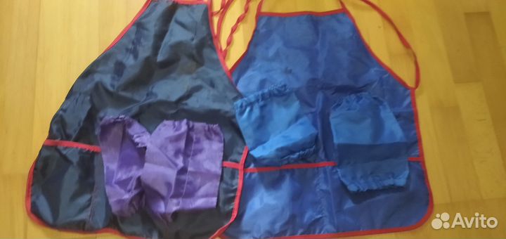 Детские фартуки для творчества с нарукавниками