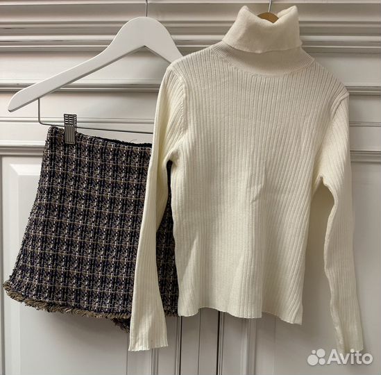 Детская одежда шорты-юбка и водолазка Zara