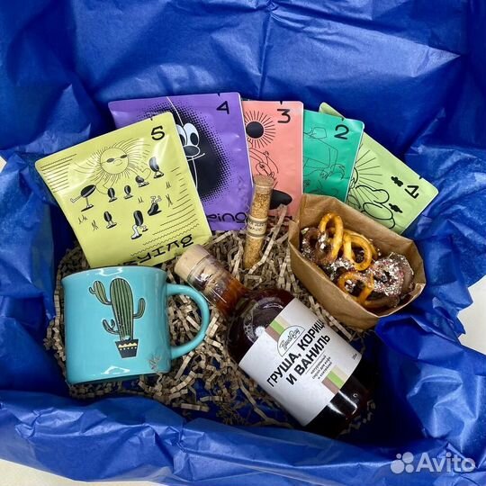 «Кактус» Подарочный набор с дрип-кофе и сиропом