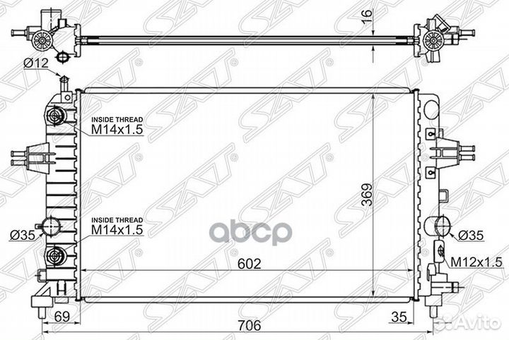 Радиатор OP0006-04-1 Sat