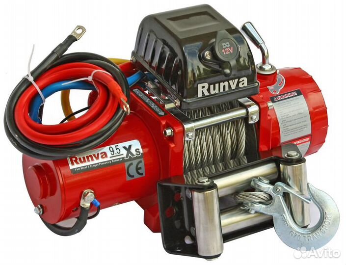 Лебёдка электрическая 12V Runva 9.5XS 4350 кг