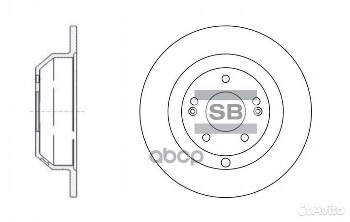 Диск тормозной SD1072 (58411-2P000) SD1072 Sang